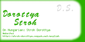 dorottya stroh business card